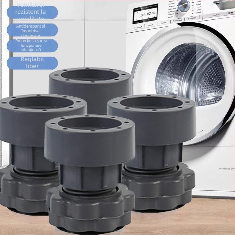 Pad suport pentru piciorul mașinii de spălat - antiderapant, reglabil, demontabil; din plastic; Brand JYNB; pentru mașină de spălat și frigider