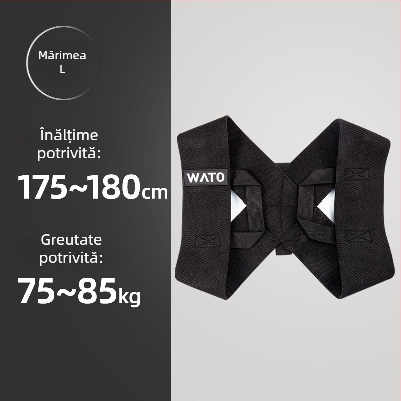 WATO Curea de întindere pentru yoga, poliester-bumbac, model W-558, instrument pentru spate și umeri
