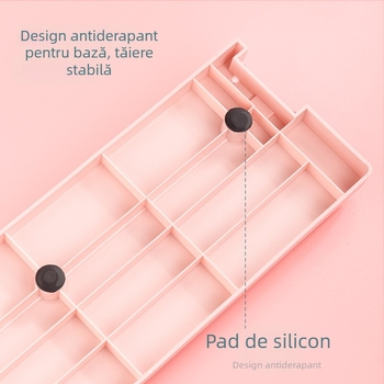 Tăietor manual de hârtie Deli, model 14251, capacitate 4 coli, lucrat manual, cap de tăiere bidirecțional, cu două fețe