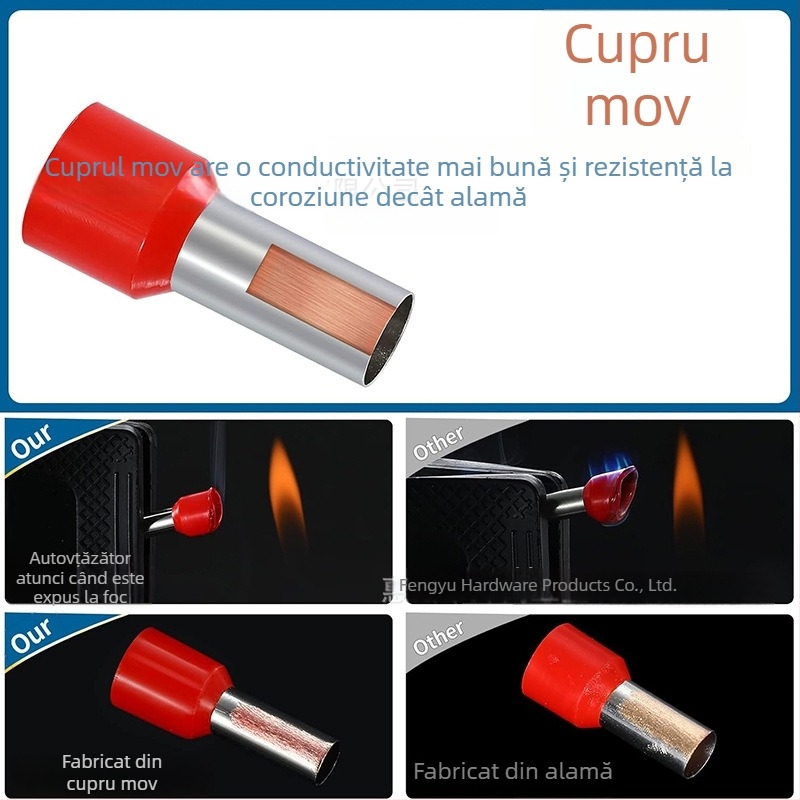 Bloc Terminal de tip Tubular, 1 Poli, EN Terminal Gol, Fengyu Electric