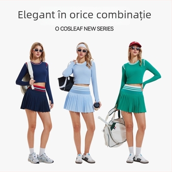 Top de yoga – croială Slim, mâneci lungi, lungime la talie, uscat rapid, respirabil; material: Nylon/Spandex.