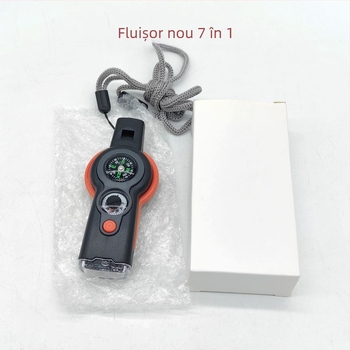 Fluier de supraviețuire 7 în 1 cu LED, termometru și busolă — War Dragon