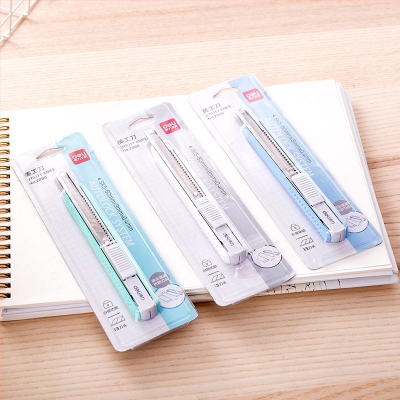 Deli 2086 Cuțit de artă – ABS, lamă 0,4×9×80 mm, greutate 0,07 kg