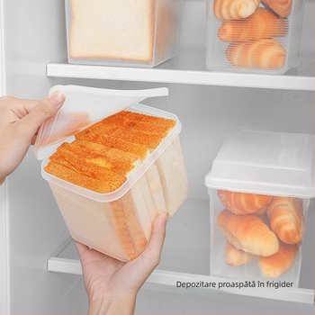 Cutie pentru pâine, plastic alimentar de calitate, stil japonez, pentru depozitare și menținerea prospețimii