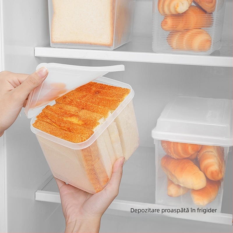 Cutie pentru pâine, plastic alimentar de calitate, stil japonez, pentru depozitare și menținerea prospețimii
