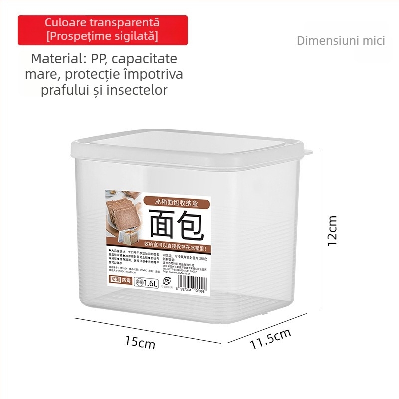 Cutie pentru pâine, plastic alimentar de calitate, stil japonez, pentru depozitare și menținerea prospețimii