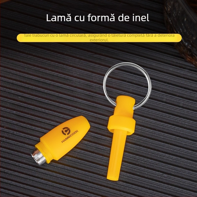 Set de unelte pentru trabucuri HANNICOOK: tăietor V din oțel inoxidabil, foarfecă plată pentru trabucuri, perforator pentru trabucuri, scrumieră