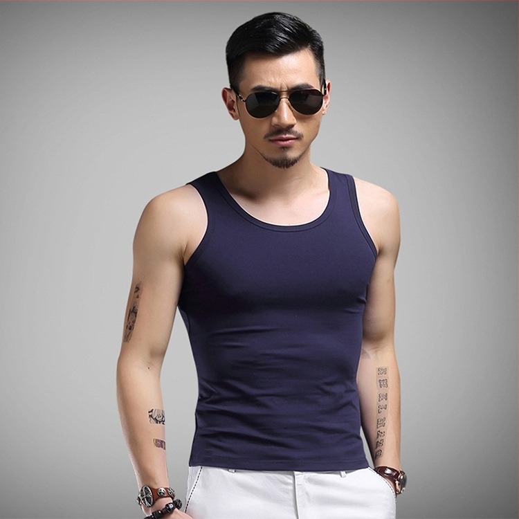 Tricou fără mâneci Slim-Fit, model solid, Milk Silk poliester 95%, guler rotund, fără cute, cusături topstitched, pentru sport