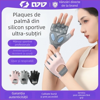 Mănuși half-finger pentru bicicletă, antiderapante, pentru ciclism și fitness, Materiale: SBR diving material, țesătură compozită, poliester, Unisex adulți