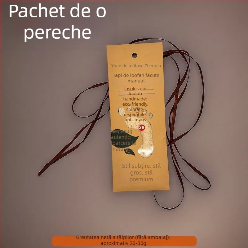 Talpă din loofah natural, dezodorizantă, absorbantă de transpirație, respirabilă, talpă întreagă, unisex, pentru muncă, alergare, sport și pregătire militară