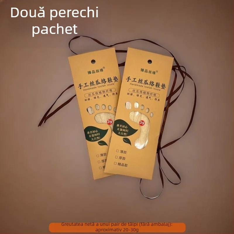 Talpă din loofah natural, dezodorizantă, absorbantă de transpirație, respirabilă, talpă întreagă, unisex, pentru muncă, alergare, sport și pregătire militară
