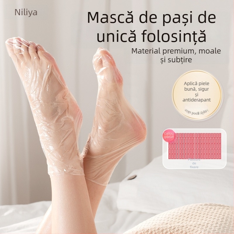Set de măști pentru mâini și picioare, de unică folosință, cu folie pentru păstrarea prospețimii, pentru femei