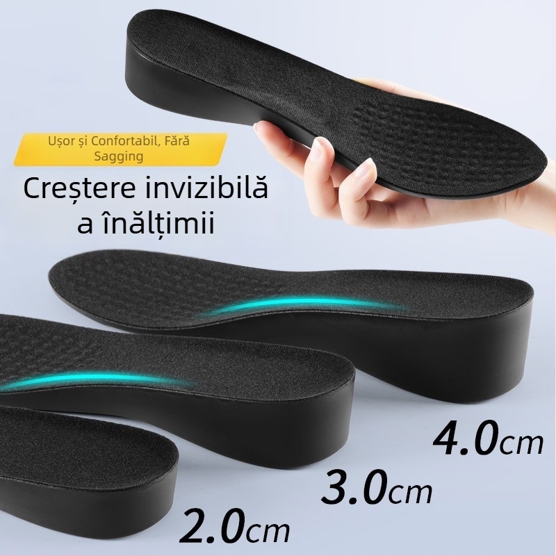 Tălpi PU pentru creșterea înălțimii, absorbante de transpirație, unisex, pentru încălțăminte sport, piele, ghete și încălțăminte casual