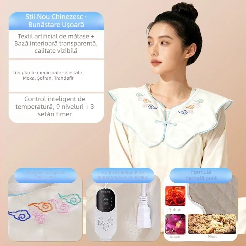 Ai Chuang Protecție electrică pentru umăr și gât cu compresie caldă Mugwort pentru masaj de îngrijire a sănătății