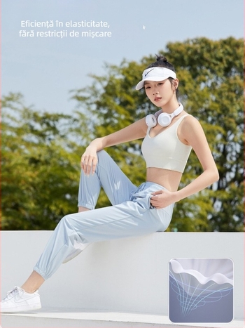 Pantaloni sport pentru femei, uscați rapid, respirabili, croială lejeră, vară, 76% nylon + 24% spandex