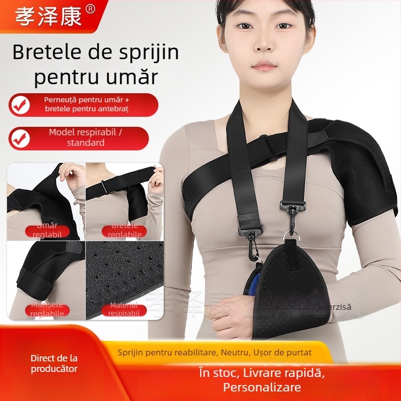 Suport de umăr pentru reabilitare și protecție — susținere pentru un umăr, material poliester, pentru adulți, potrivit pentru fotbal