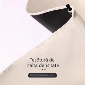 Umbrelă pliabilă cu 3 părți, 8 arcuri, deschidere automată, ax din oțel, UPF>50