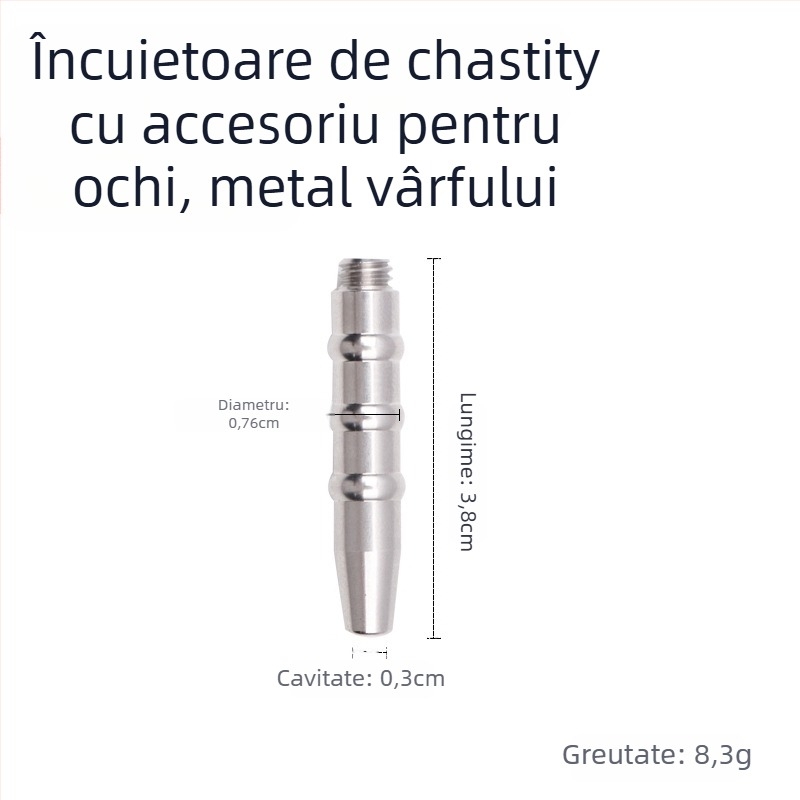 Blocare metalică pentru penis pentru bărbați, control manual, fără lubrifiant, Cherry Fini.