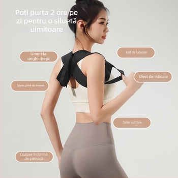 Bandă pentru umăr pentru corecția posturii – poliester, model JBBS-3046, utilizare universală, compatibil cu yoga