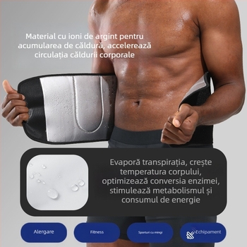 Centură talie pentru transpirație – universală, pentru yoga, protecție talie, fibră de poliester