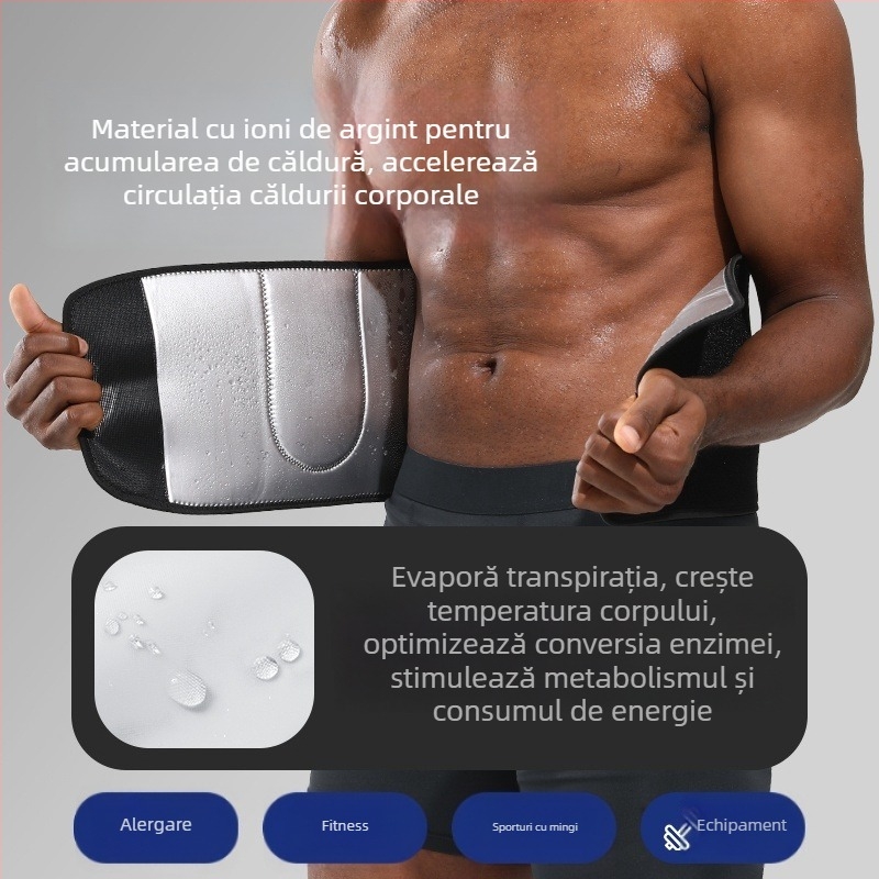 Centură talie pentru transpirație – universală, pentru yoga, protecție talie, fibră de poliester