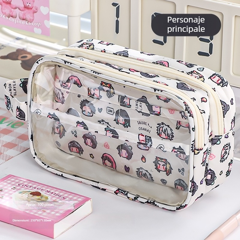 Penar pentru creioane cu temă volei pentru adolescenți, unisex, stil coreean, material țesut, Writing Pavilion