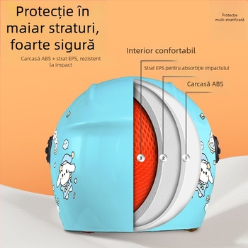 Cască de iarnă pentru copii pentru vehicule electrice – ABS, certificare 3C, stil 3/4, potrivit pentru copii