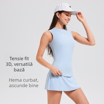 Vesta feminină fără mâneci pentru tenis, uscat rapid, elastică, nylon 84%, potrivită pentru vară, primăvară și toamnă.