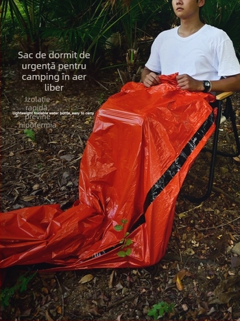 Sac de dormit pentru prim ajutor – căptușeală PE, material PE, construcție tip plic, 128 g, pentru adulți