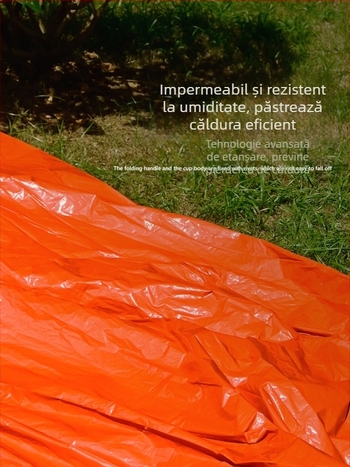 Sac de dormit pentru prim ajutor – căptușeală PE, material PE, construcție tip plic, 128 g, pentru adulți