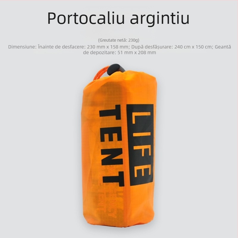 Sac de dormit pentru prim ajutor – căptușeală PE, material PE, construcție tip plic, 128 g, pentru adulți