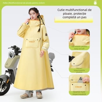 Pelerină de ploaie pentru scuter electric și motocicletă, țesătură Oxford, grosime a țesăturii 18, strat impermeabil PVC, pentru 1 adult