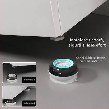 Picioare pentru mașina de spălat - antiderapante, mobile, fără montaj; bază din plastic; potrivite pentru mașina de spălat și dulap