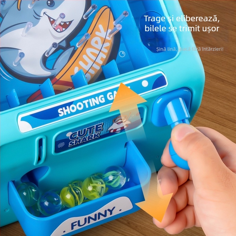 Mașină de aruncat bile din plastic – Jucărie educativă pentru copii 4–6 ani, Modelul 8833, Cutie colorată