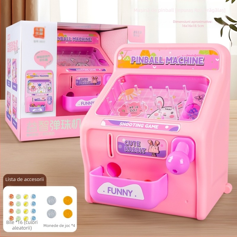 Mașină de aruncat bile din plastic – Jucărie educativă pentru copii 4–6 ani, Modelul 8833, Cutie colorată