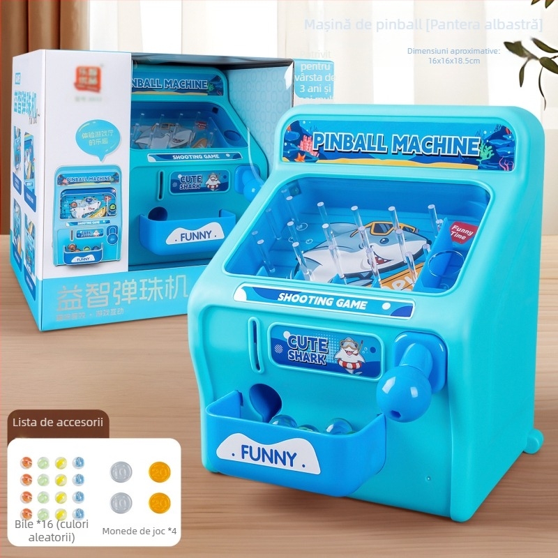 Mașină de aruncat bile din plastic – Jucărie educativă pentru copii 4–6 ani, Modelul 8833, Cutie colorată