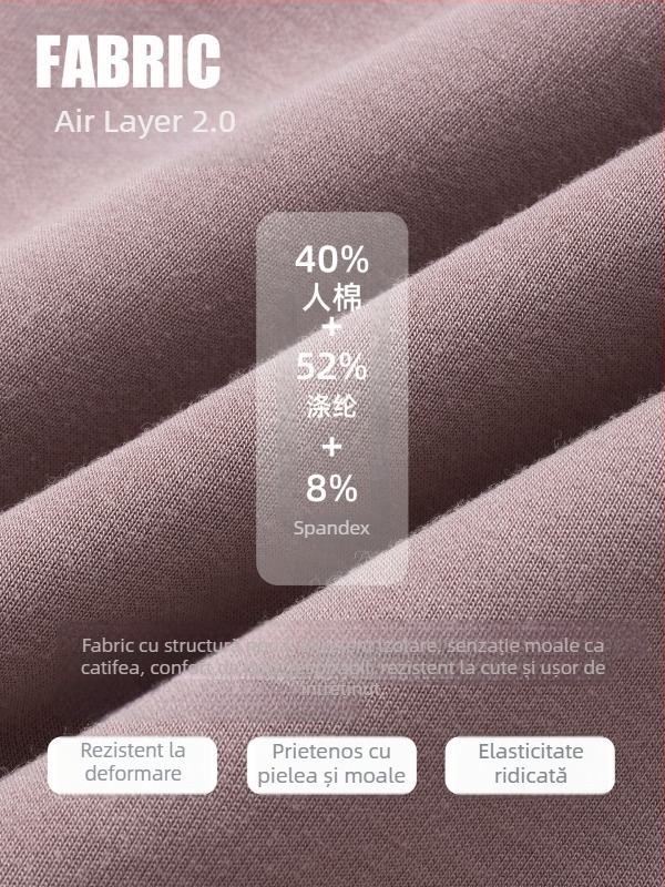 Hanorac de damă cu glugă și fermoar, croială lejeră pentru alergare și fitness, țesătură din amestec de bumbac cu 52% poliester, căptușeală din bumbac, toamnă-iarnă.