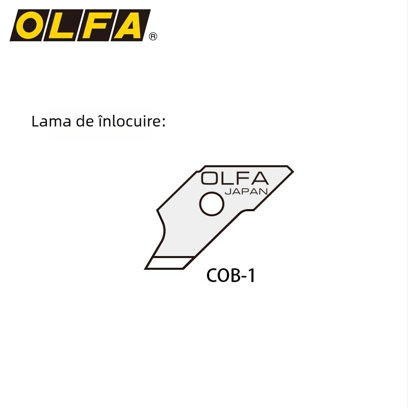 OLFA CMP-1 tăietor circular pentru hârtie, tip subțire, lamă 1,4 cm, lungimea mânerului 108 mm, dimensiunea maximă de tăiere a hârtiei: A4