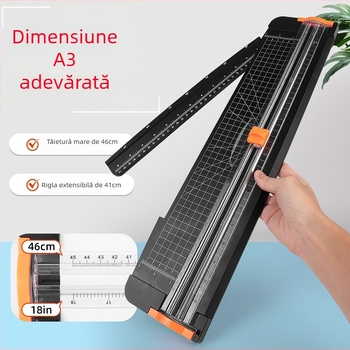 Tăietor de hârtie ZEQUAN, plastic, tip glisant, model A3+