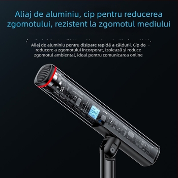 Yesido microfon condenser USB de birou cu reducere a zgomotului, Plug‑and‑Play, SNR ≥ 70 dB — potrivit pentru jocuri, cântat și streaming live