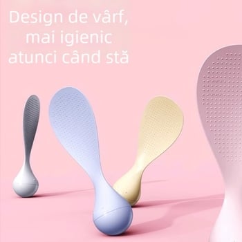 Lingură pentru orez, din plastic, antiaderentă, rezistentă la temperaturi înalte, design îngroșat, mâner PVC