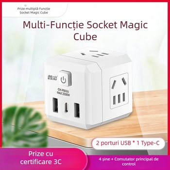 Încărcător USB în formă de cub, prize multiple, 220V, 2500W, certificat CCC