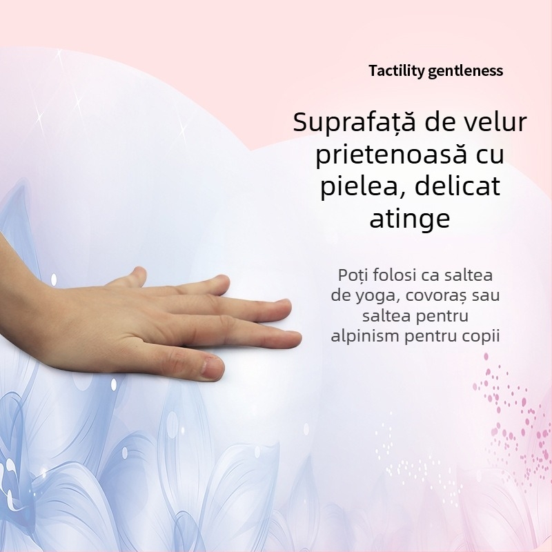 Covor de yoga din cauciuc velur, grosime 1,5 mm, greutate 23, pliabil, antiderapant