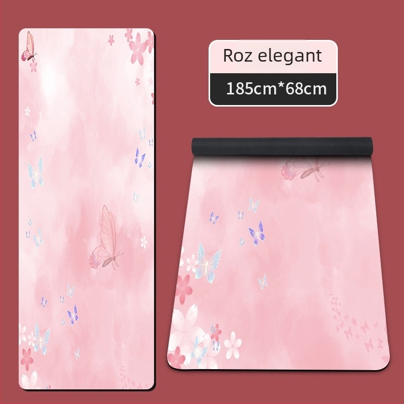 Covor de yoga din cauciuc velur, grosime 1,5 mm, greutate 23, pliabil, antiderapant