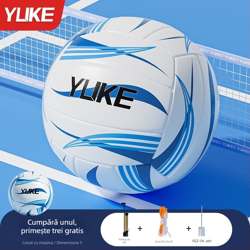 Minge de volei pentru interior, Yuke, PVC, cusută cu mașina, potrivită pentru antrenamente și competiții