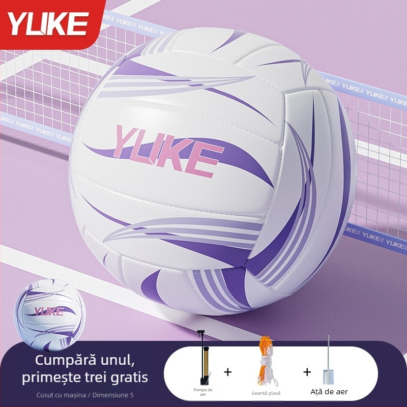 Minge de volei pentru interior, Yuke, PVC, cusută cu mașina, potrivită pentru antrenamente și competiții