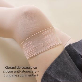 Șosete până la genunchi din catifea, cu protecție antiderapantă din silicon pentru genunchi, lungi peste genunchi, nylon 80D