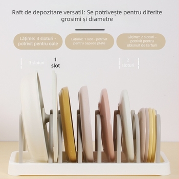 Raft pentru farfurii - demontabil, pliabil, mobil (din plastic; fără montaj)