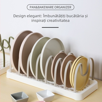 Raft pentru farfurii - demontabil, pliabil, mobil (din plastic; fără montaj)