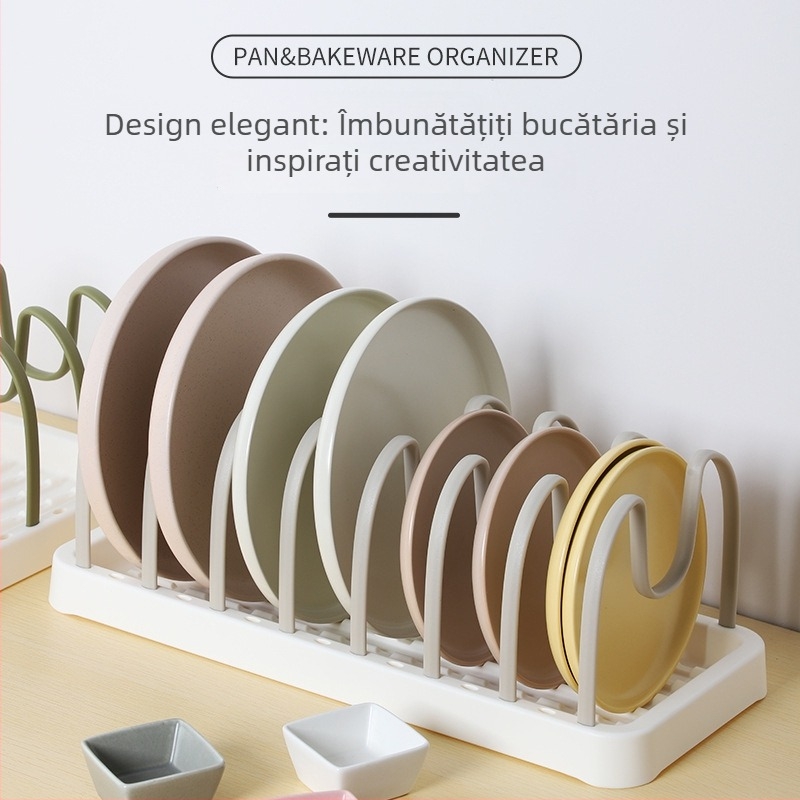 Raft pentru farfurii - demontabil, pliabil, mobil (din plastic; fără montaj)